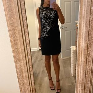 Cut out shift dress.